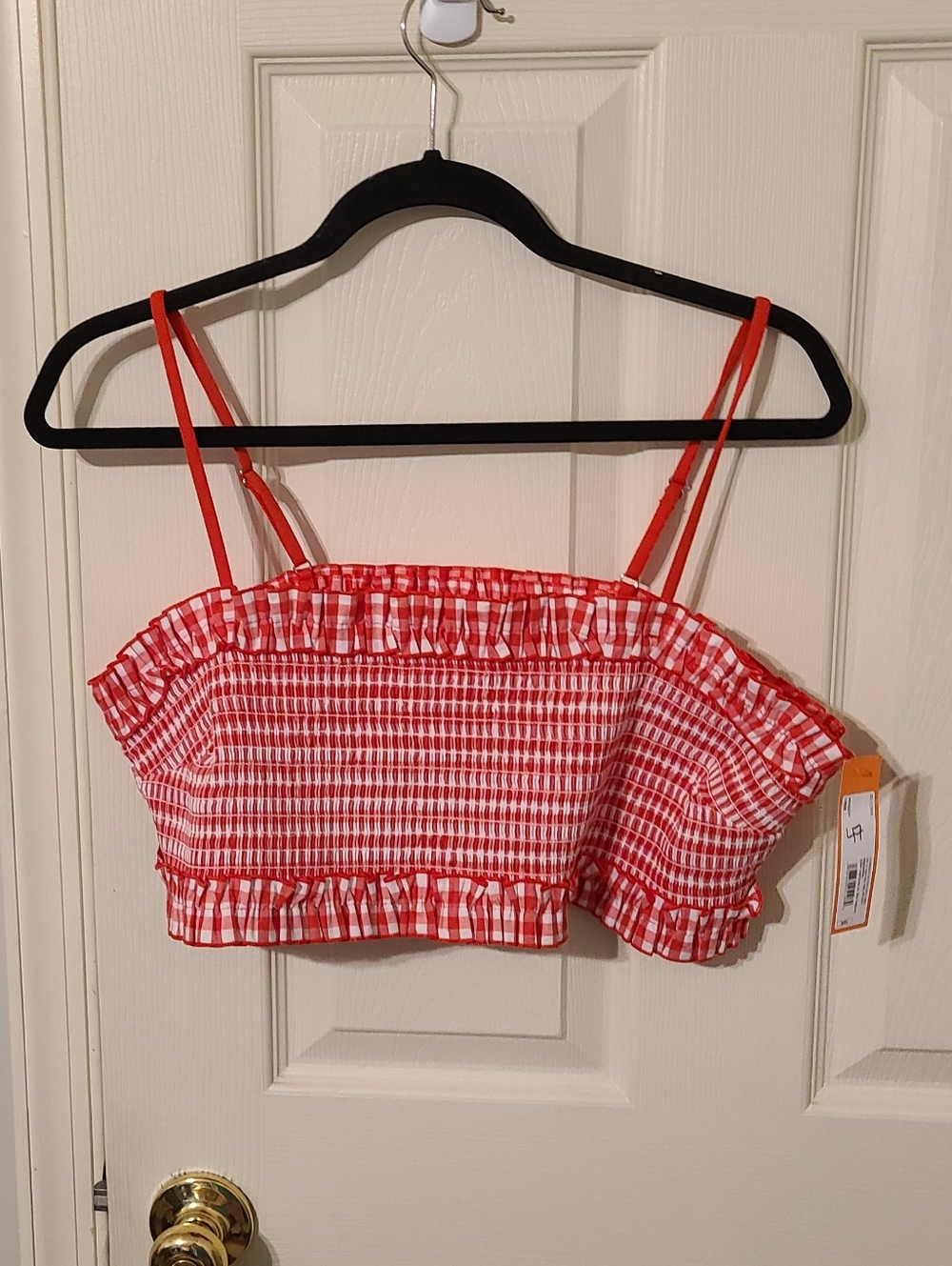 Colsie Red Smocked Ruffle Bralette